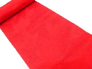 アンティーク　花模様織り出し　八寸帯地反物